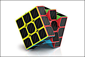 Cubo 3x3 con fibra de carbono